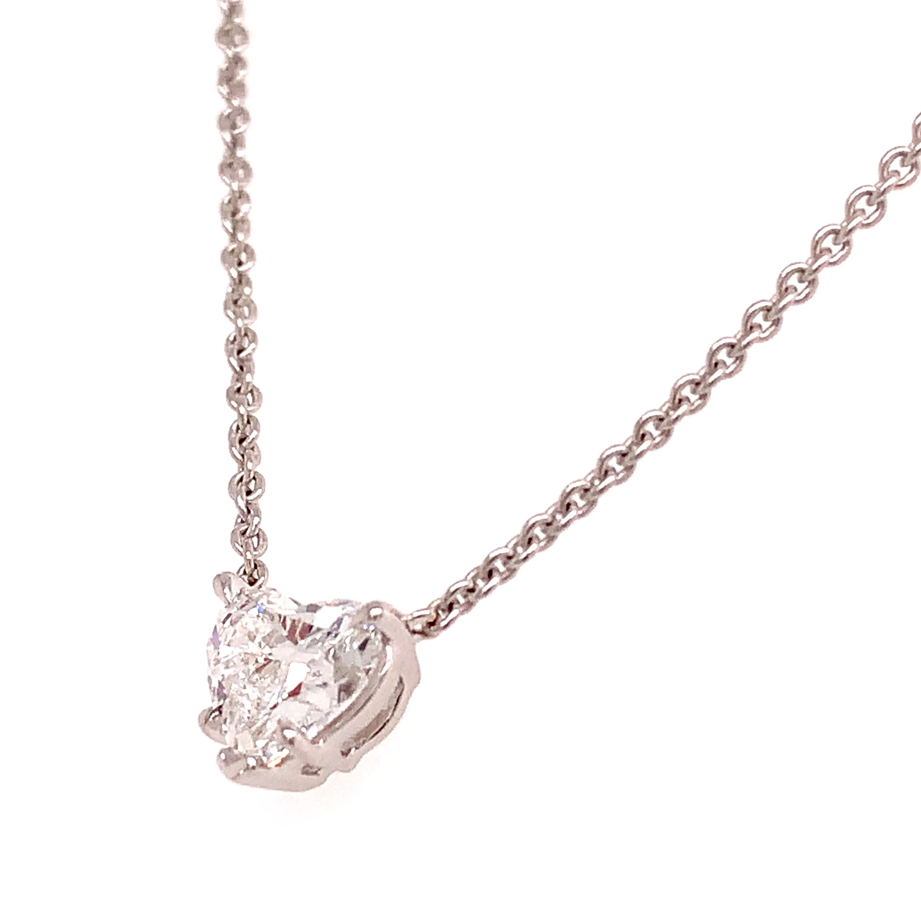 0.92CT GIA Diamond Heart Solitaire Pendant Necklace