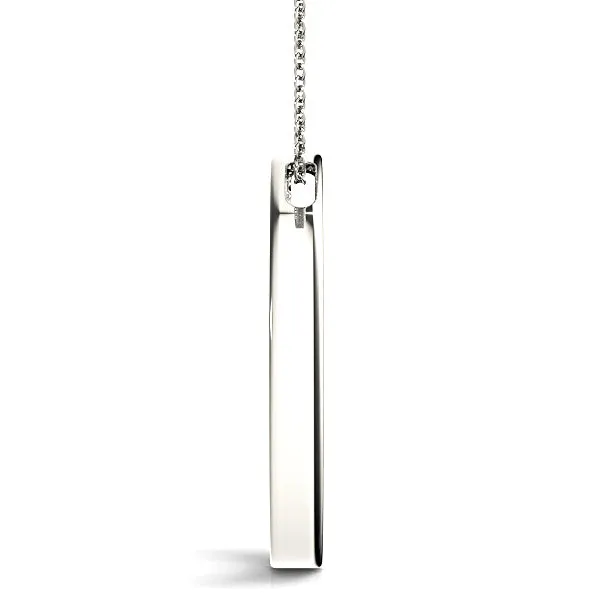 1.00 ctw Diamond Circle Necklace Pendant Pave in Channel Set