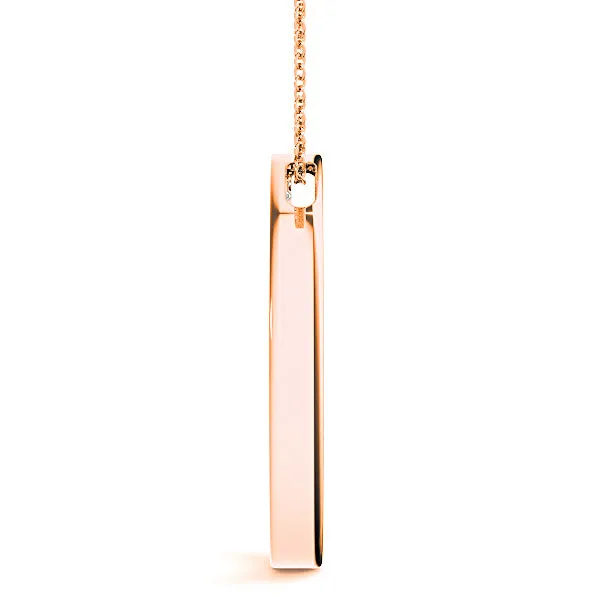 1.00 ctw Diamond Circle Necklace Pendant Pave in Channel Set
