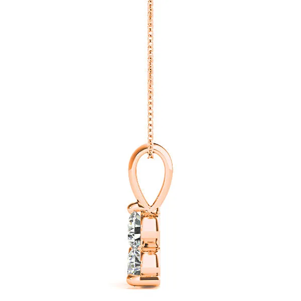 1.00 ctw Diamond Three Stone Necklace Pendant