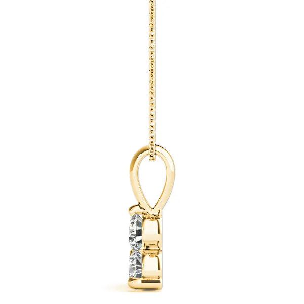 1.00 ctw Diamond Three Stone Necklace Pendant