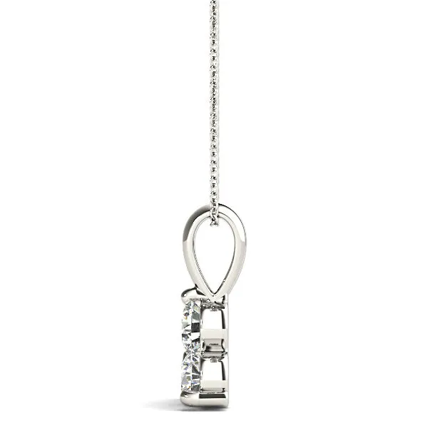 1.00 ctw Diamond Three Stone Necklace Pendant