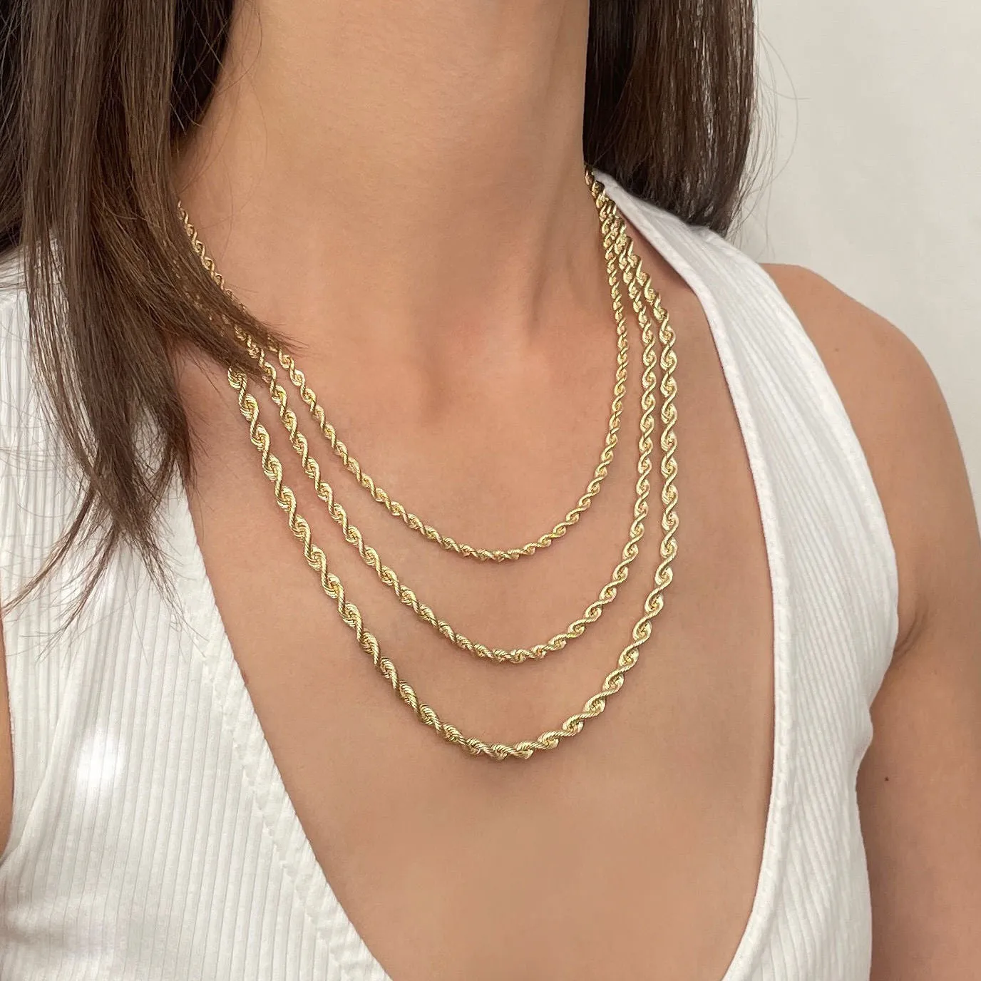 14K Gold Twist Rope Chain