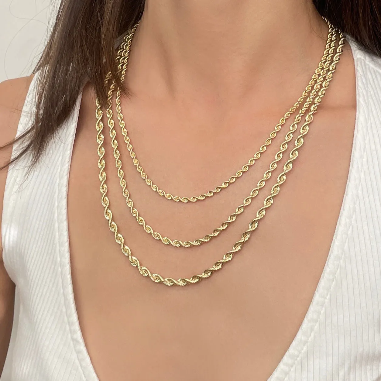 14K Gold Twist Rope Chain