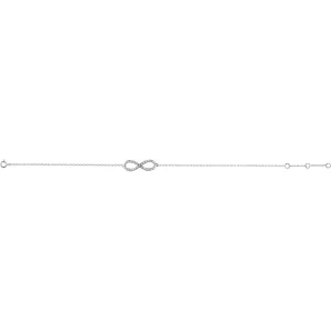 14k Yellow Gold 1/6 CTW Diamond Infinity-Inspired 8" Bracelet