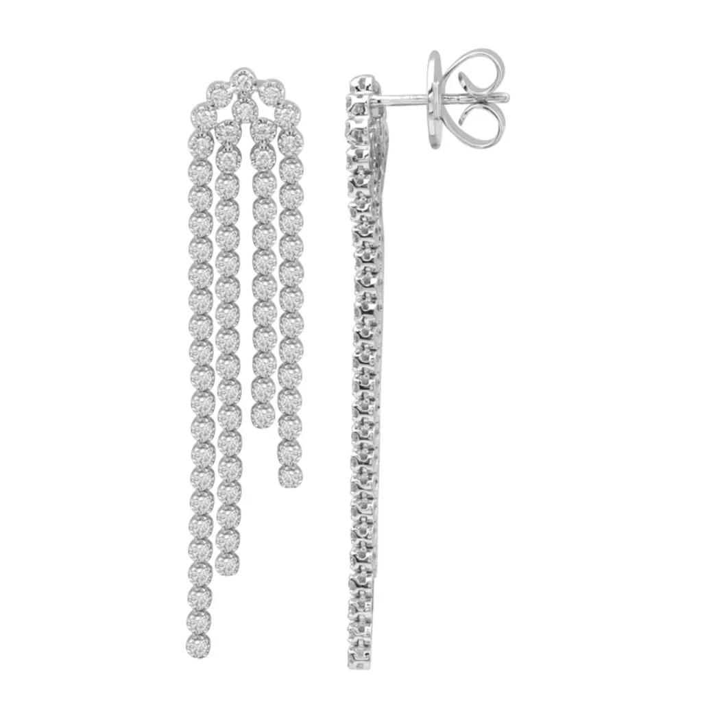 14KT Gold Diamond Divine Waterfall Earrings