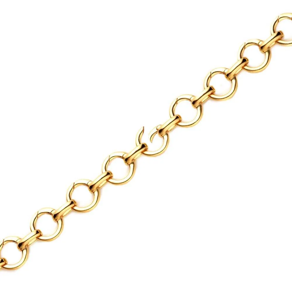 14kt Gold Vermeil Link Charm Bracelet
