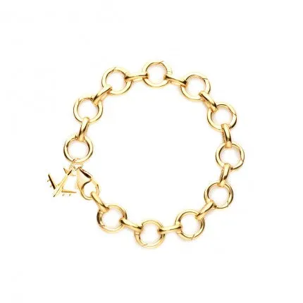14kt Gold Vermeil Link Charm Bracelet