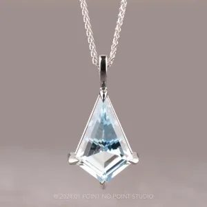 1.88 Carat Kite Aquamarine Necklace, Platinum