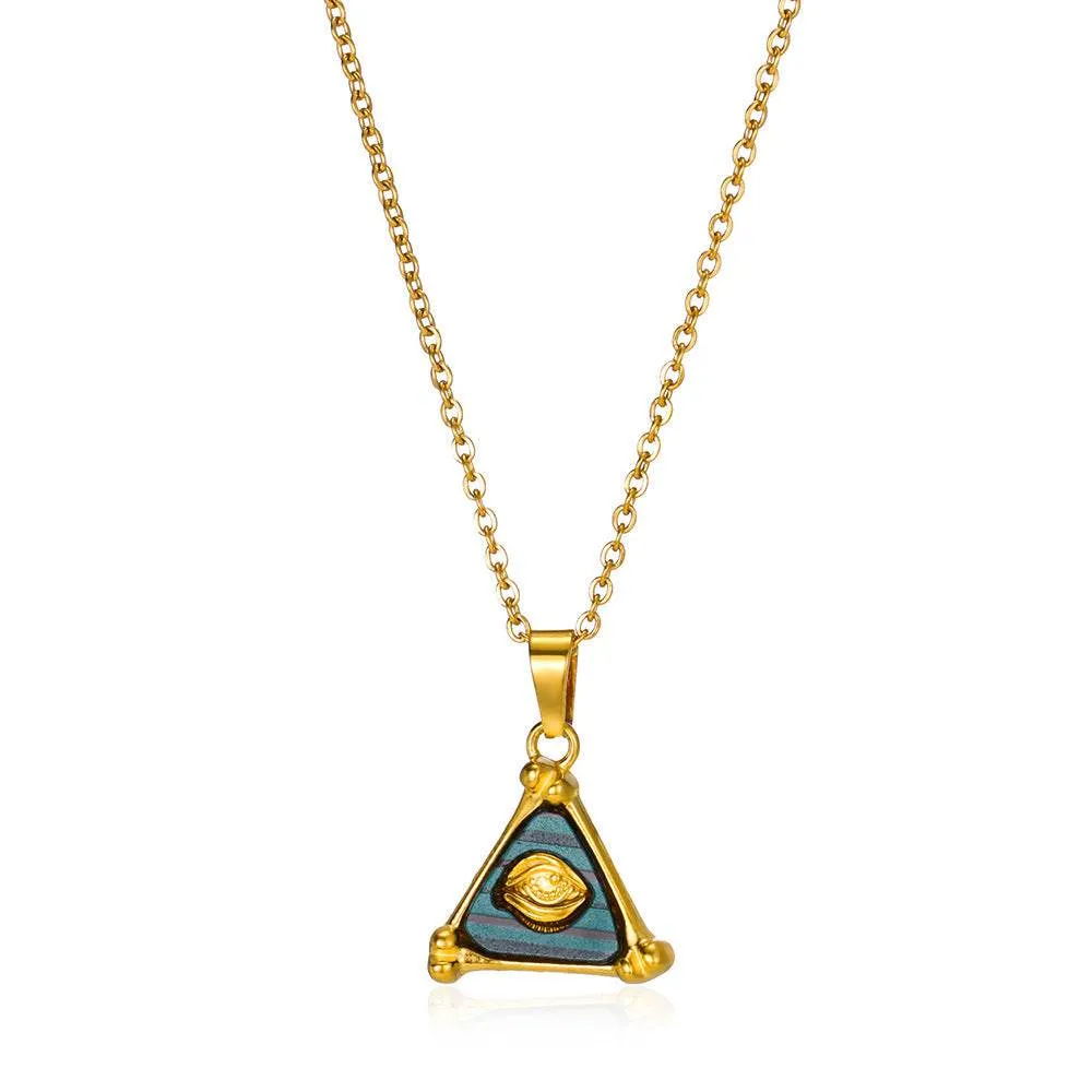 18k External Gaze Gold Necklace