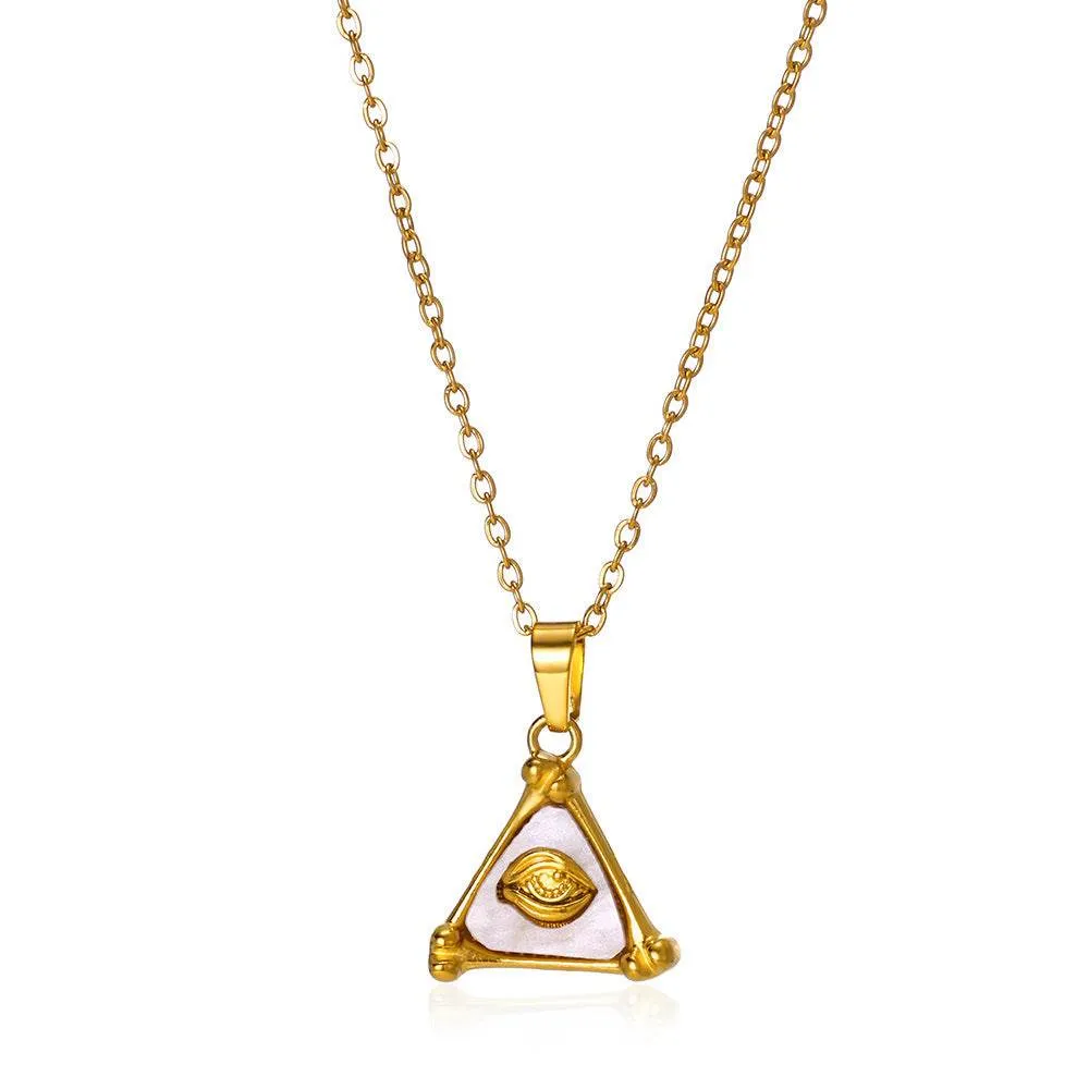 18k External Gaze Gold Necklace