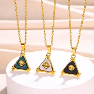 18k External Gaze Gold Necklace