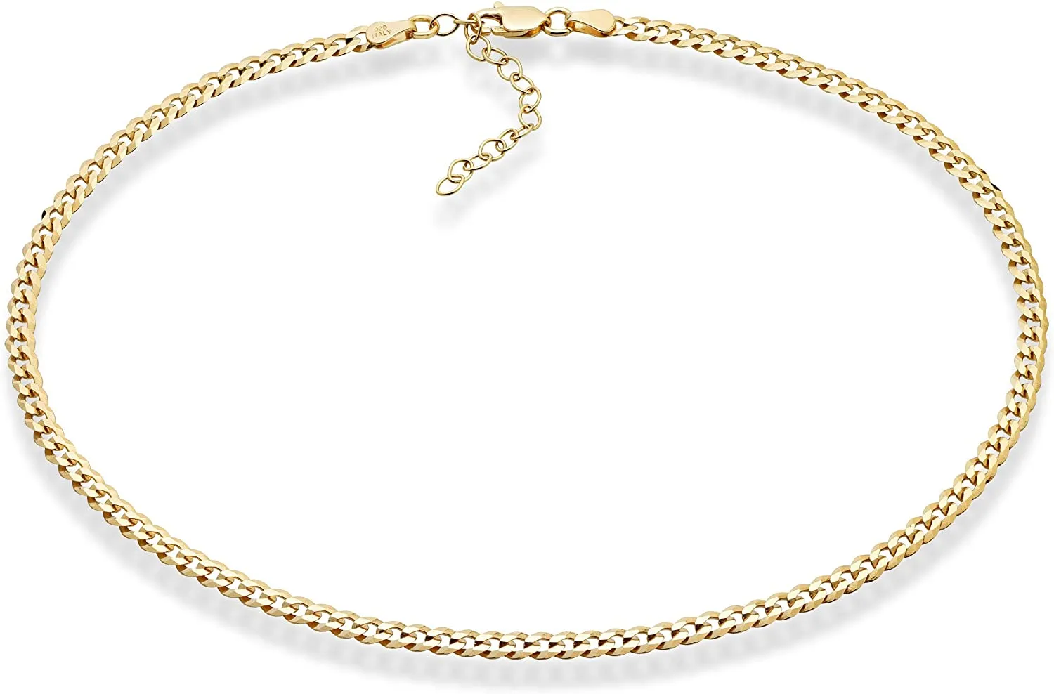 18K Gold Over 925 Sterling Silver Cuban Link Chain