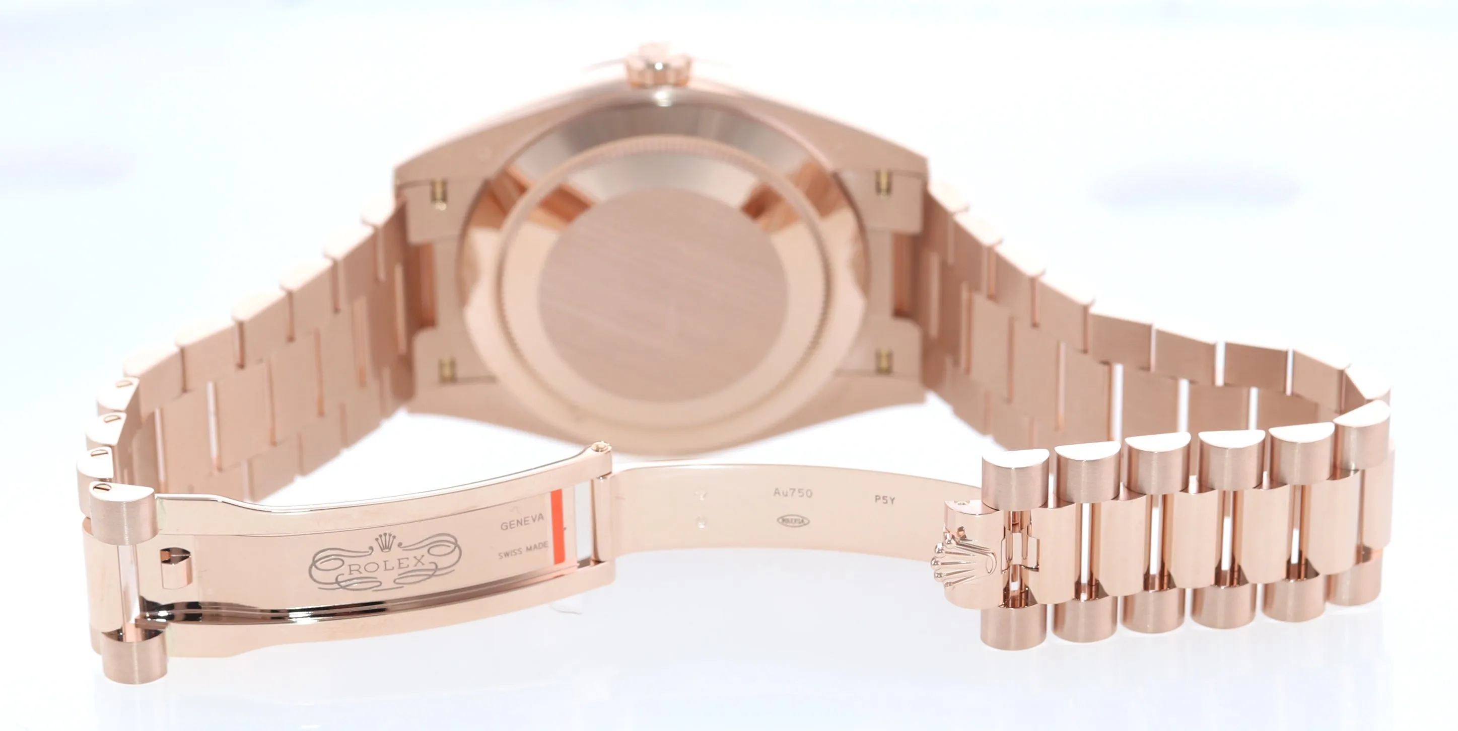 2022 BRAND NEW PAPERS Rolex President Rose Gold Olive Green Roman 228235 Watch