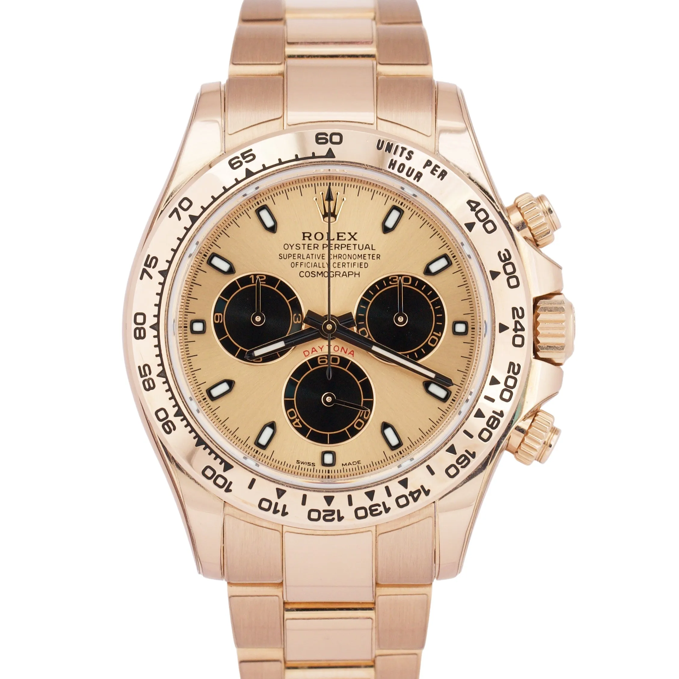 2022 PAPERS Rolex Daytona SUNDUST PINK 40mm 18K Rose Gold Watch 116505 BOX