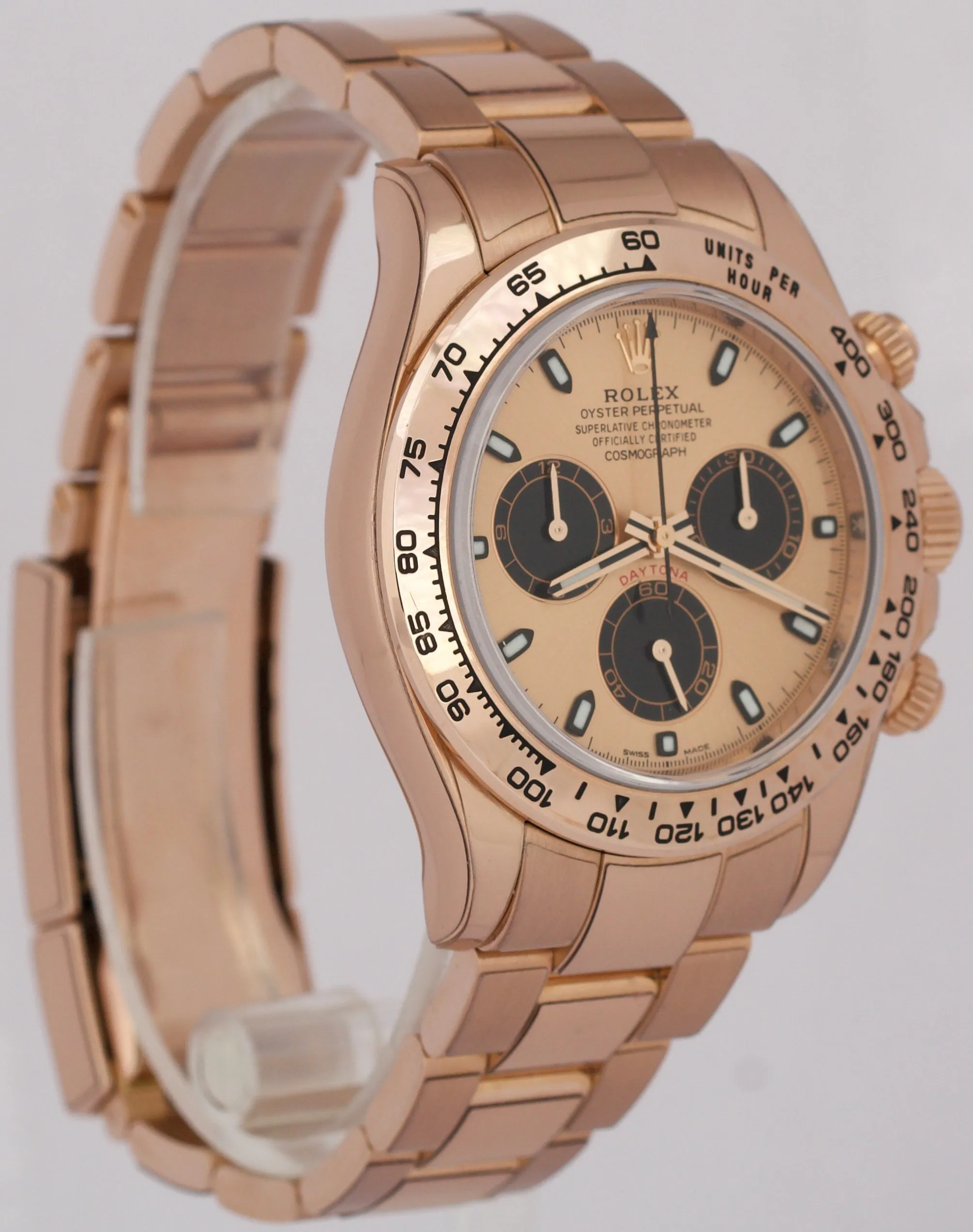 2022 PAPERS Rolex Daytona SUNDUST PINK 40mm 18K Rose Gold Watch 116505 BOX