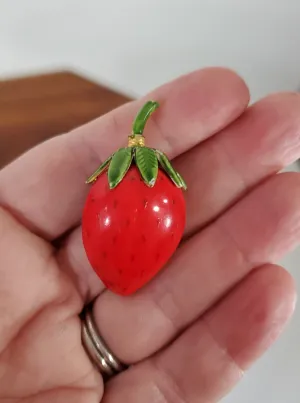 60s Original by Robert Strawberry Brooch