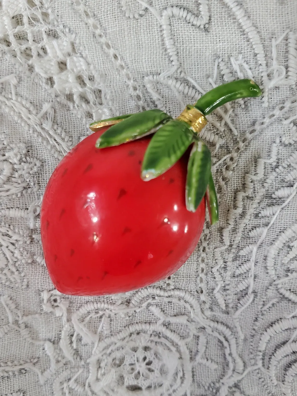 60s Original by Robert Strawberry Brooch