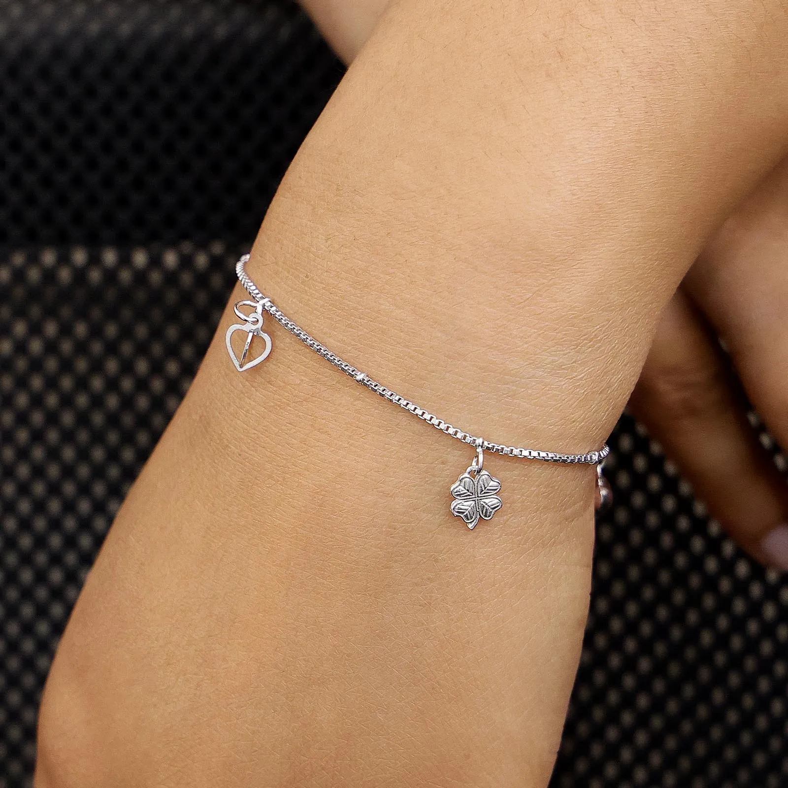 925 Sterling Silver Good Luck Bracelet - Lucky Charm