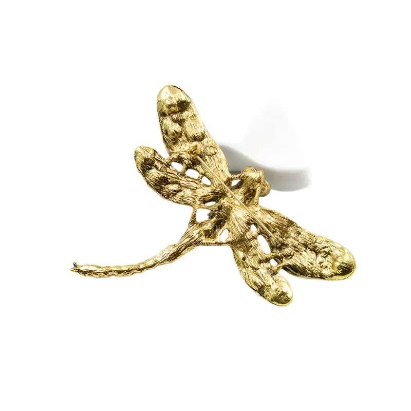 9cm Vintage Rhinestone Dragonfly Brooches Pin Backing for Women Large Insect Brooch Fashion Dress Coat Accessories Jewellery