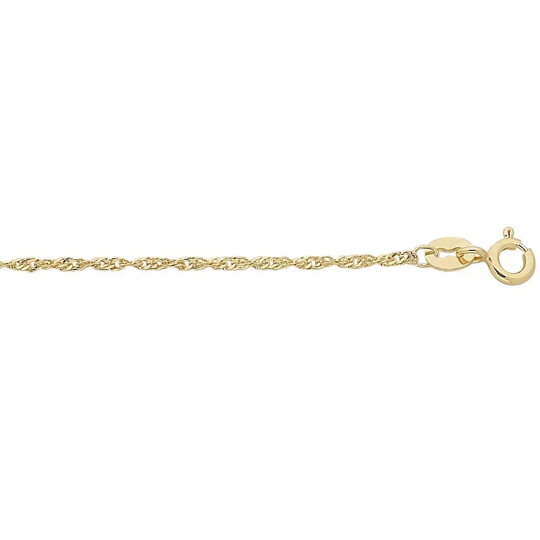 9ct Yellow Gold Singapore Twist Necklace