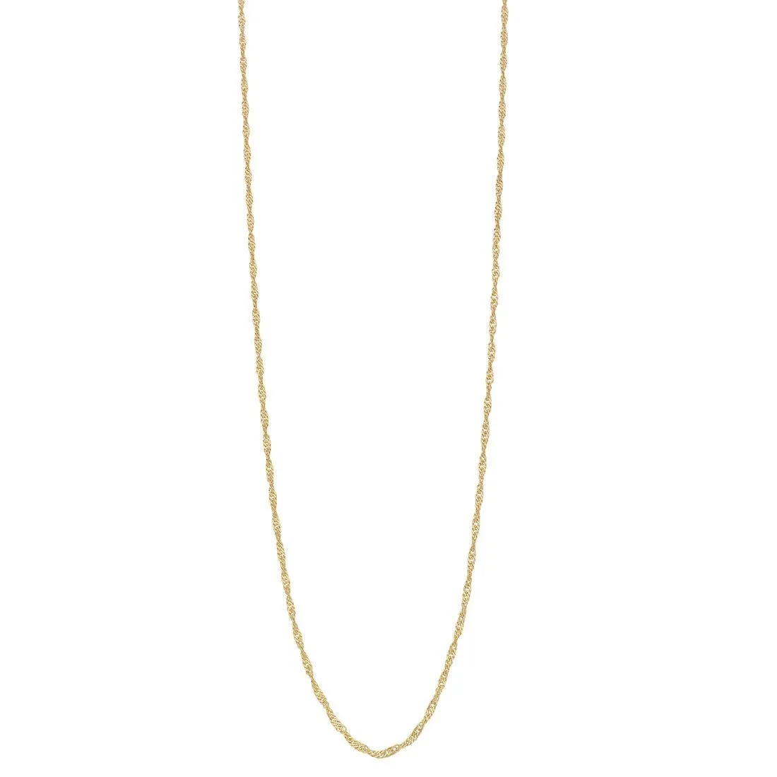 9ct Yellow Gold Singapore Twist Necklace