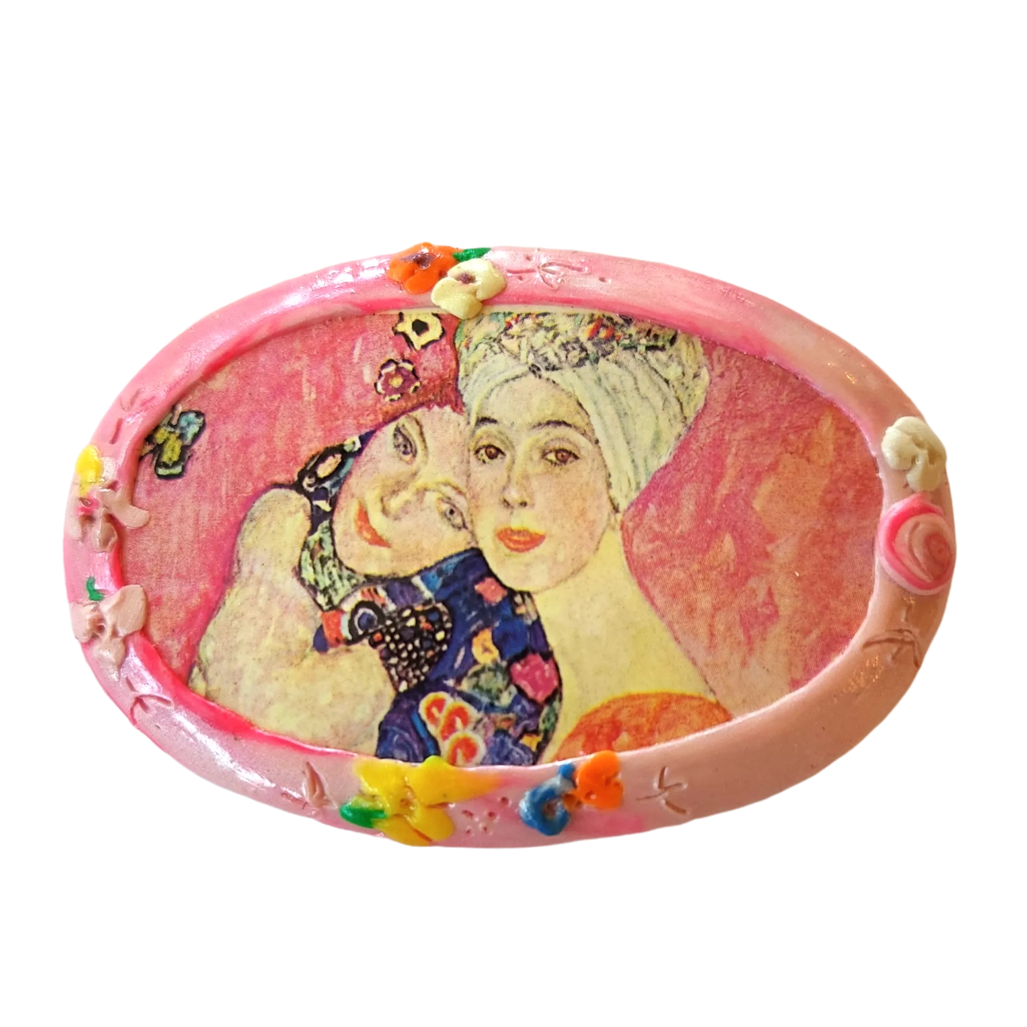Alice Gamse Handmade Art Pin - After Klimt Painting