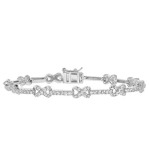 Alternating Infinity and Bar Link Tennis Bracelet