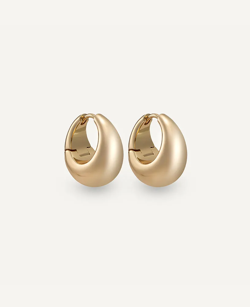 Alyssa Gold Chunky Hoop Earrings
