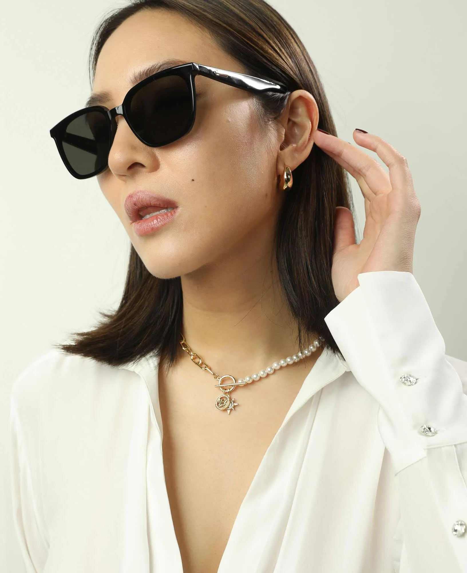 Alyssa Gold Chunky Hoop Earrings