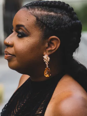 Amber Earrings - Blush