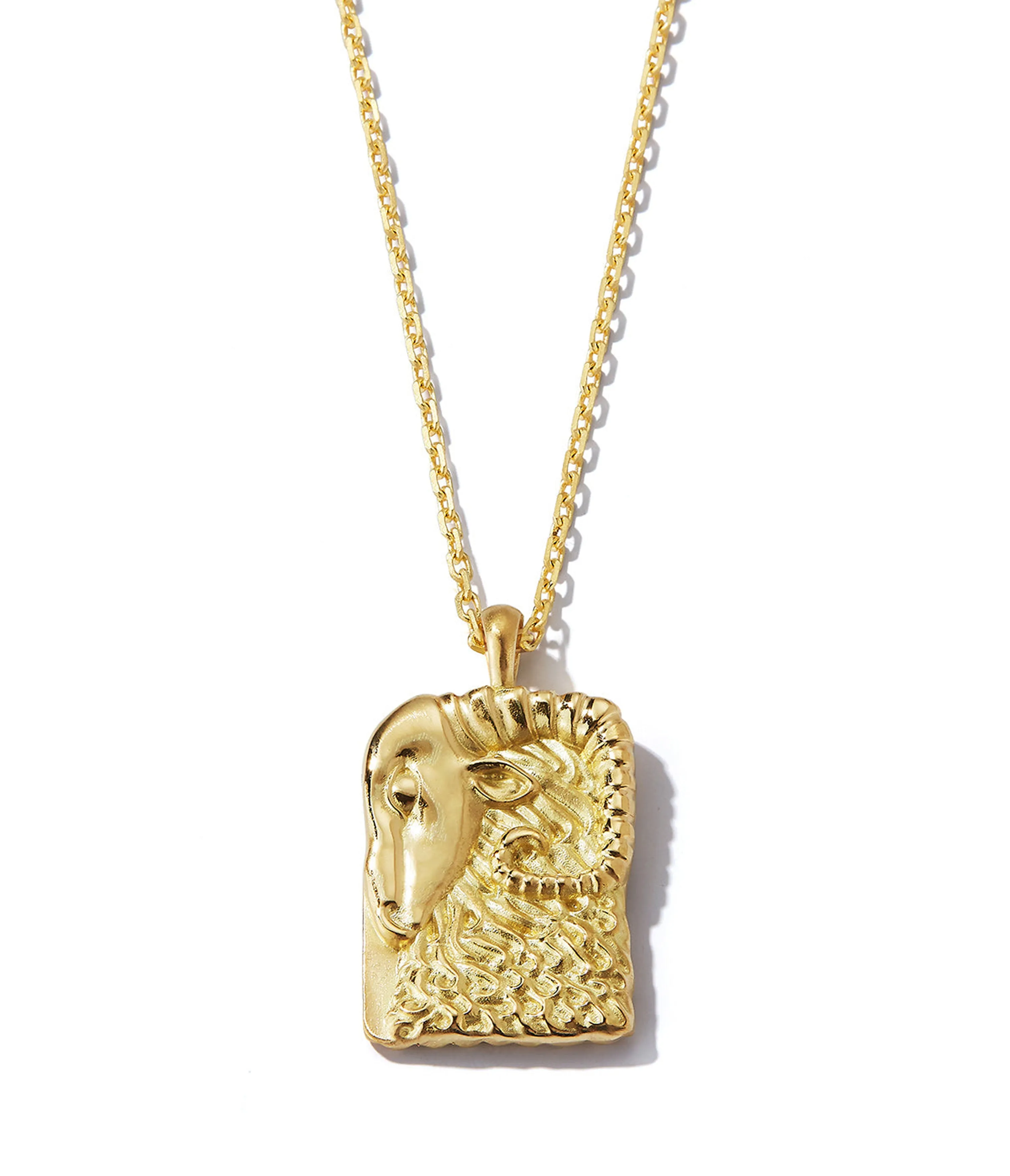 Aries Zodiac Pendant Necklace, Diamonds