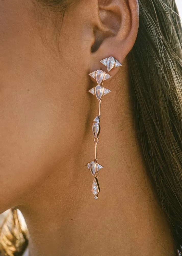 Arun Long Earring - Silver