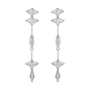 Arun Long Earring - Silver