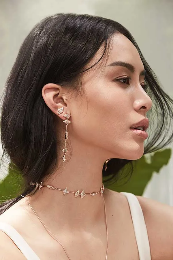 Arun Long Earring - Silver