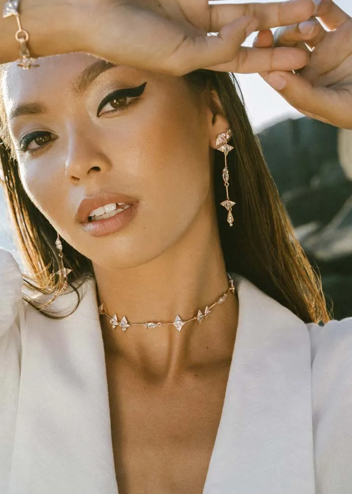 Arun Long Earring - Silver