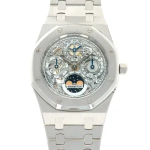 Audemars Piguet Platinum Royal Oak Quantieme Perpetual Skeleton Watch, Ref. 25829PT