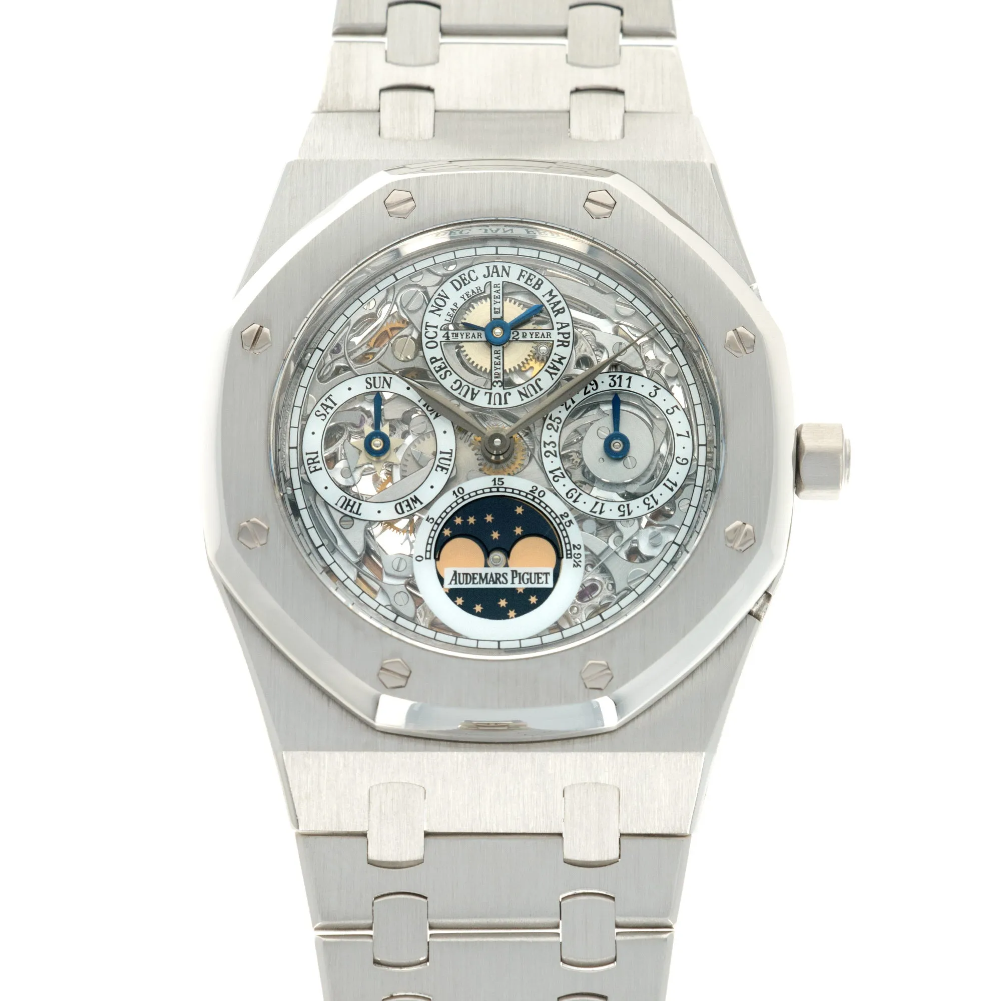 Audemars Piguet Platinum Royal Oak Quantieme Perpetual Skeleton Watch, Ref. 25829PT