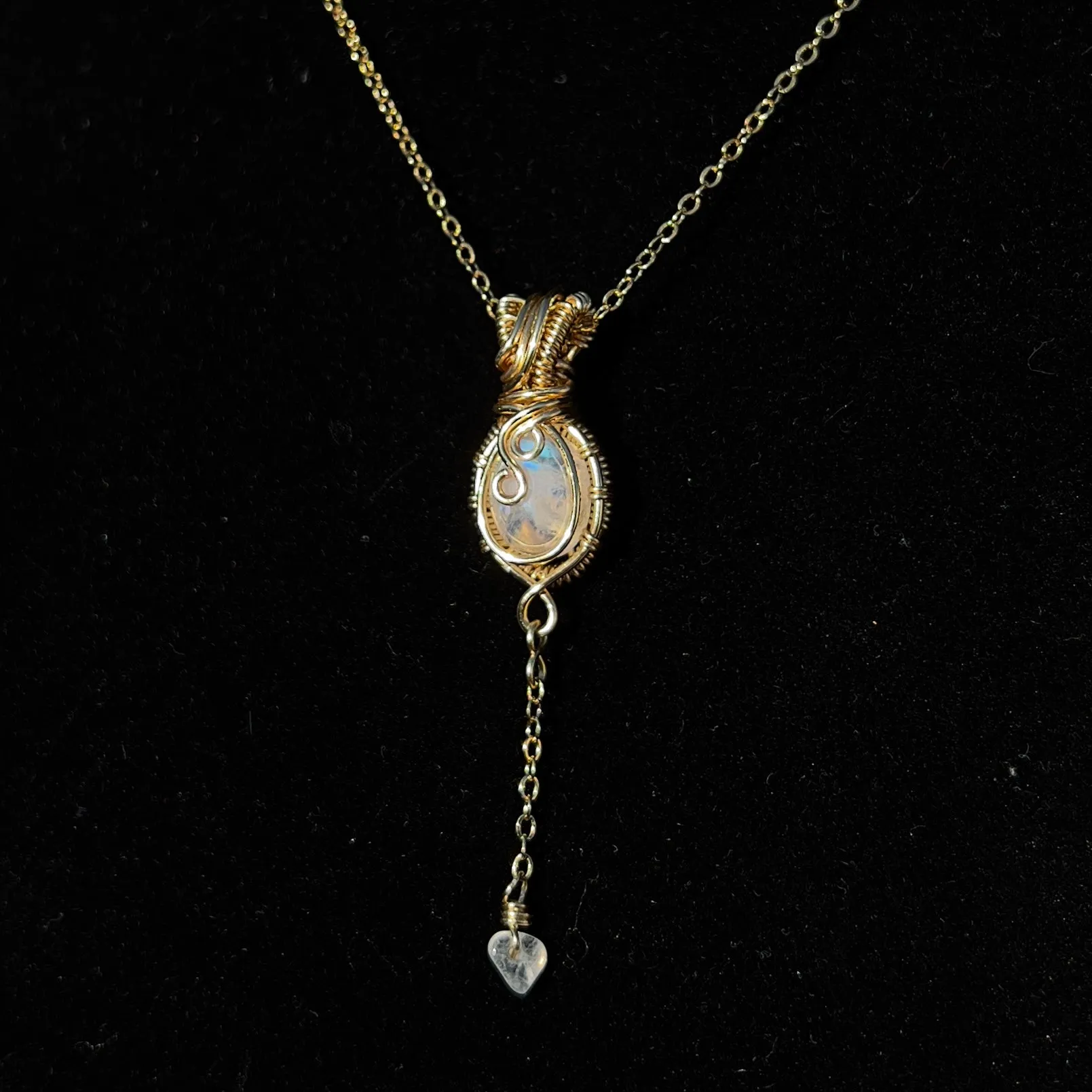 Avatea in Rainbow Moonstone Mini Pendant ✵ Made to Order ✵