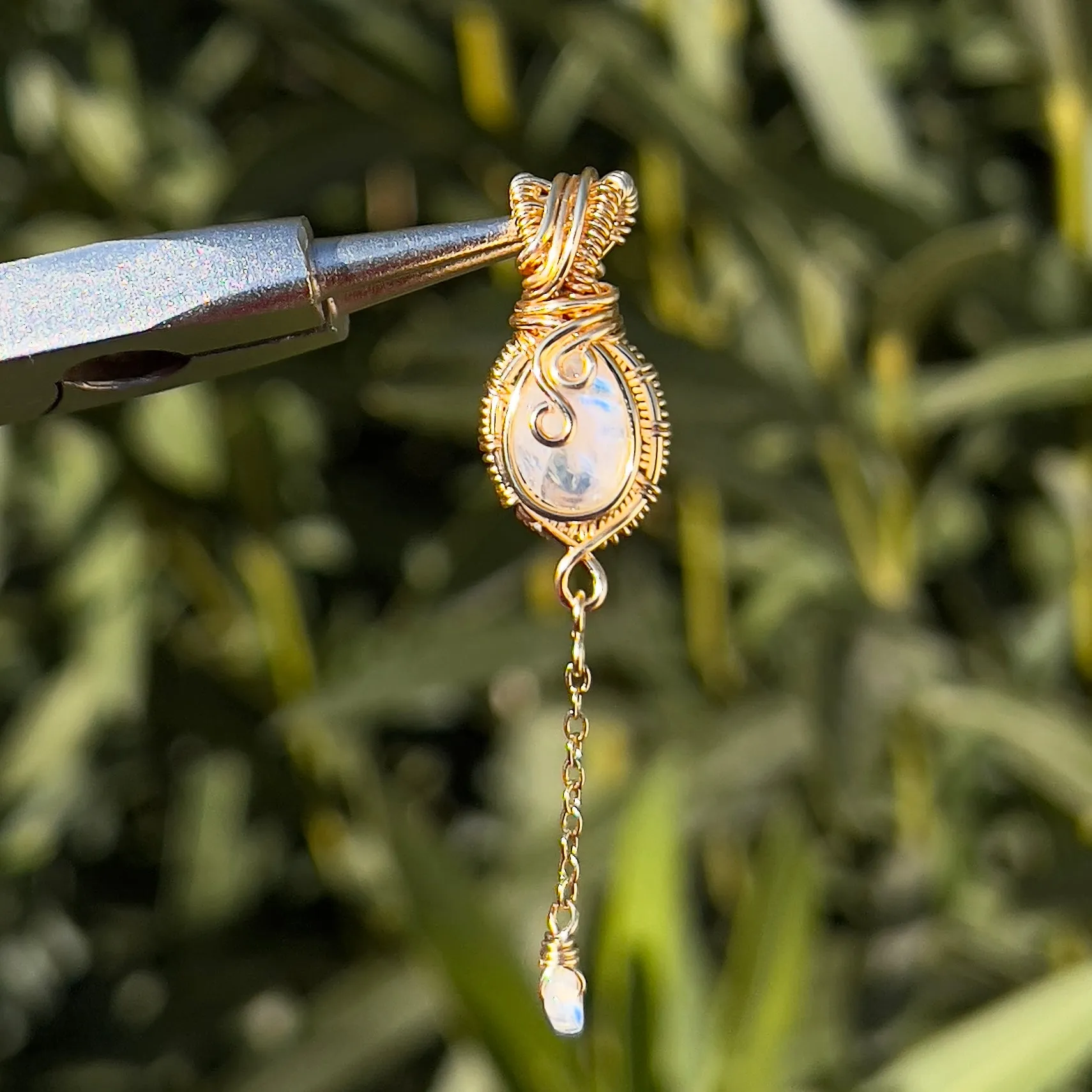 Avatea in Rainbow Moonstone Mini Pendant ✵ Made to Order ✵