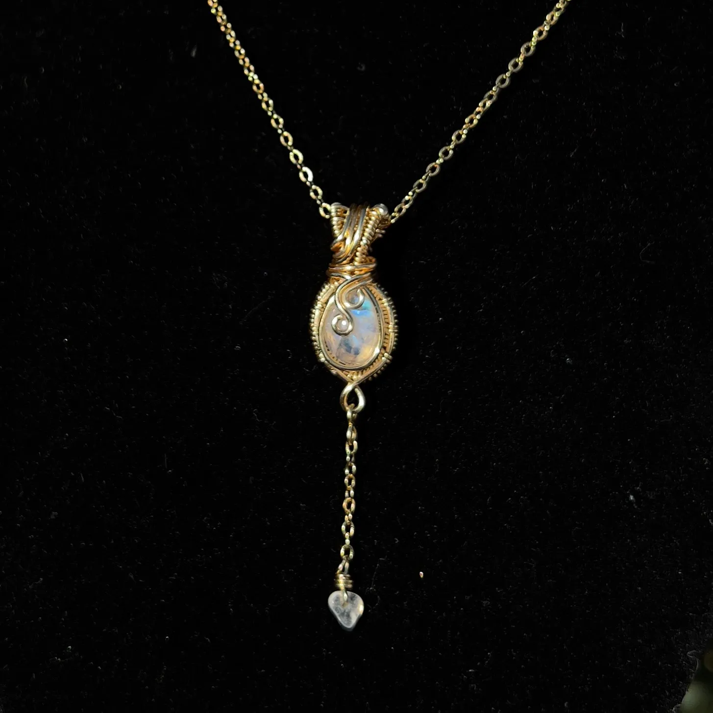 Avatea in Rainbow Moonstone Mini Pendant ✵ Made to Order ✵