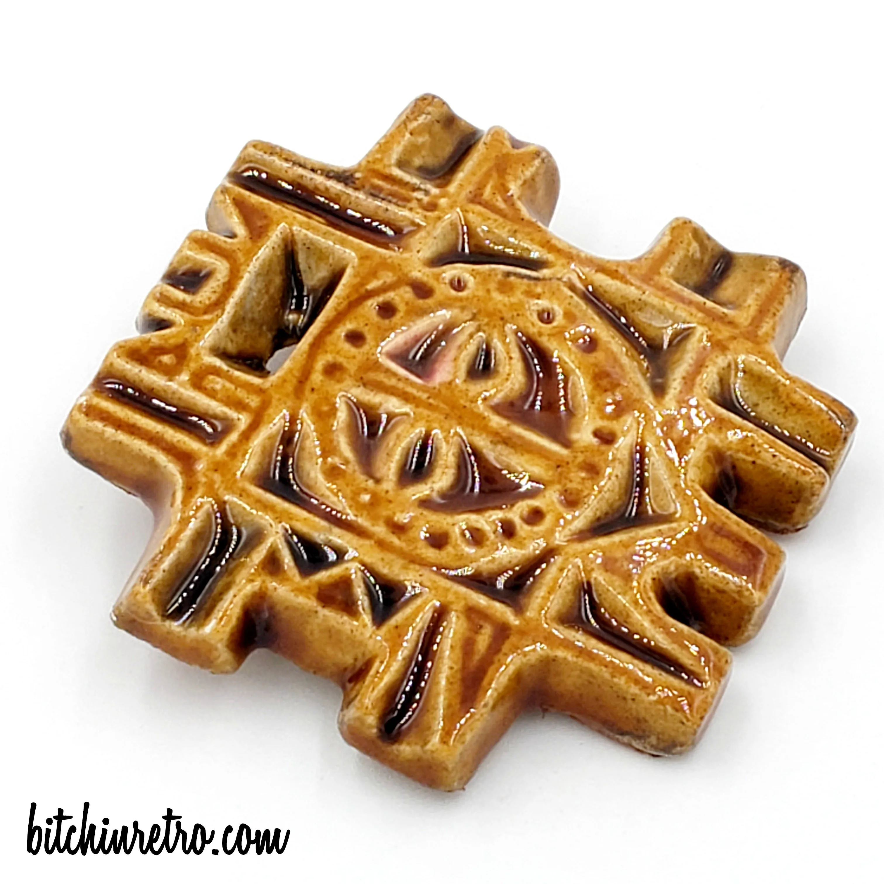 Avraham Gofer of Israel Ceramic Brooch and Pendant Circa 1950's