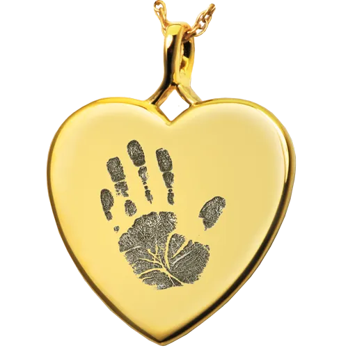 B&B Heart Handprint Pendant