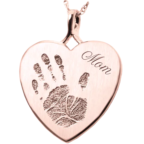B&B Heart Handprint Pendant