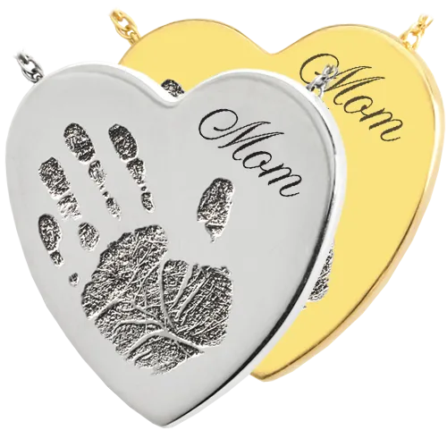 B&B Heart Handprint Pendant