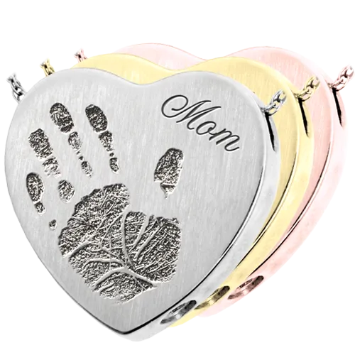 B&B Heart Handprint Pendant