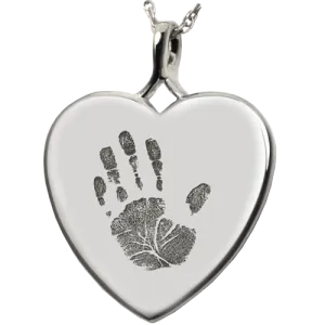 B&B Heart Handprint Pendant