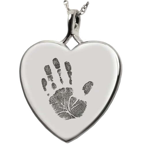 B&B Heart Handprint Pendant