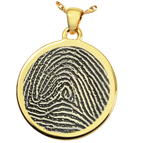 B&B Round Fingerprint Pendant