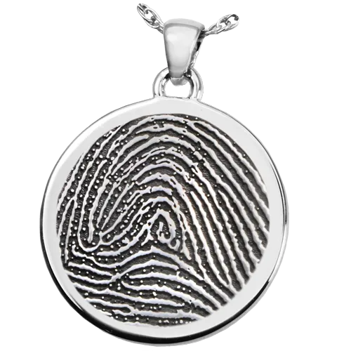 B&B Round Fingerprint Pendant